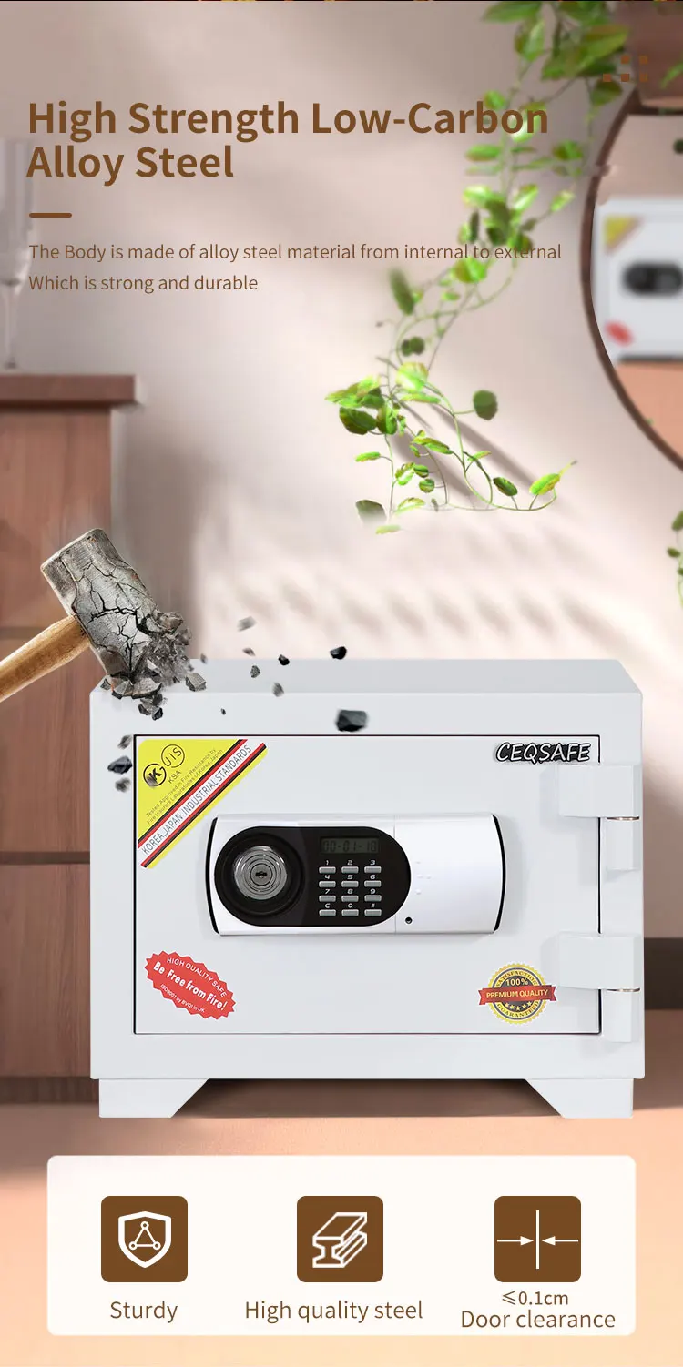 CEQSAFE High Security Digital Lock Home Safe Deposit Box 2 Hour Fireproof Safe factory