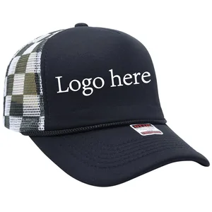 Custom Logo Print Unisex Outdoor Casual Sunhat Checkered Multi-colors Sports Baseball Cap Durable New Fashion Design Truck Cap