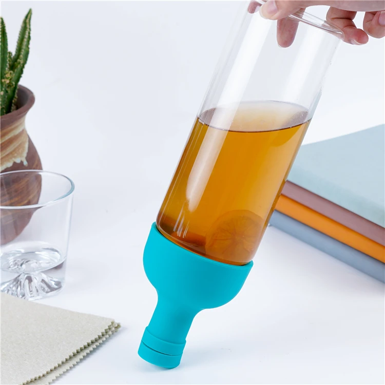 Personalized 750Ml Clear Cold Brew Coffee Tea Bottle Borosilicate Glass Drinking Water Bottle With Tea Infuser