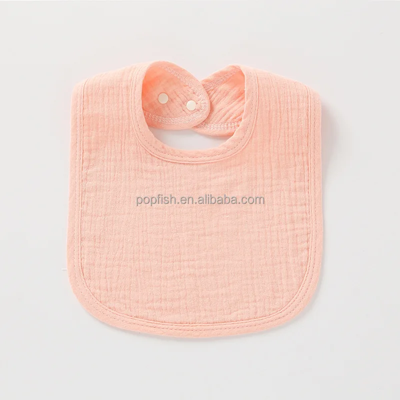 baby smock bib muslin bibs Baby Feeding Bibs Super Soft Sustainable Eco-Friendly Bpa Free Anti-Bacterial Washable Breathable gau supplier