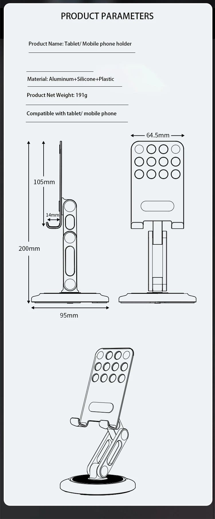 Retail Stores/home Aluminium Alloy Desktop Display Stand Holder For Phones Or Tablet Buy Metal