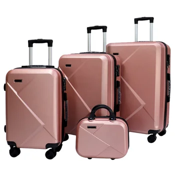 Factory price luggage sets wholesale trolley luggage hot Sale Suitcase Wheels Trolley Bag Travel Pieces 4Pcs travel luggages