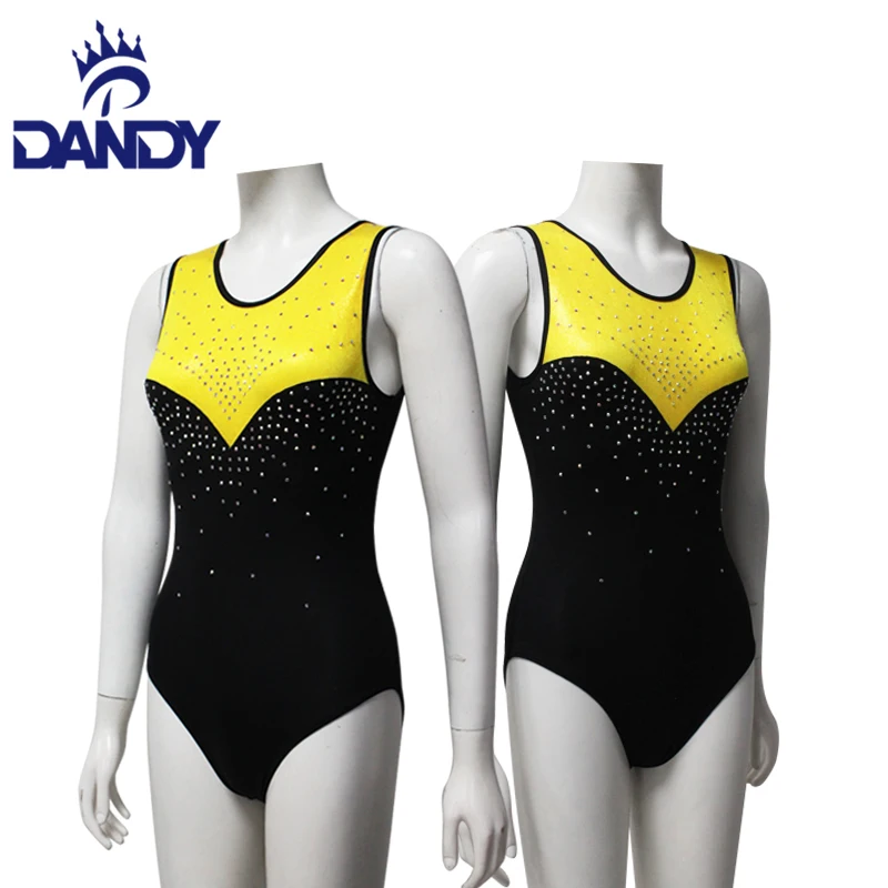 Wholesale Sublimated Logo Artist Gymnastic Leotard Metallic Fabric Custom For Girls Dance Build 2457