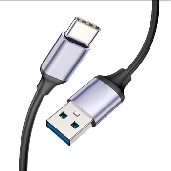 3A USB Type C Cable 3.3ft Visible ALUMINUM SHELLLight Up Flowing  Data Cable Micro USB C Charger Cord for Cell Phone