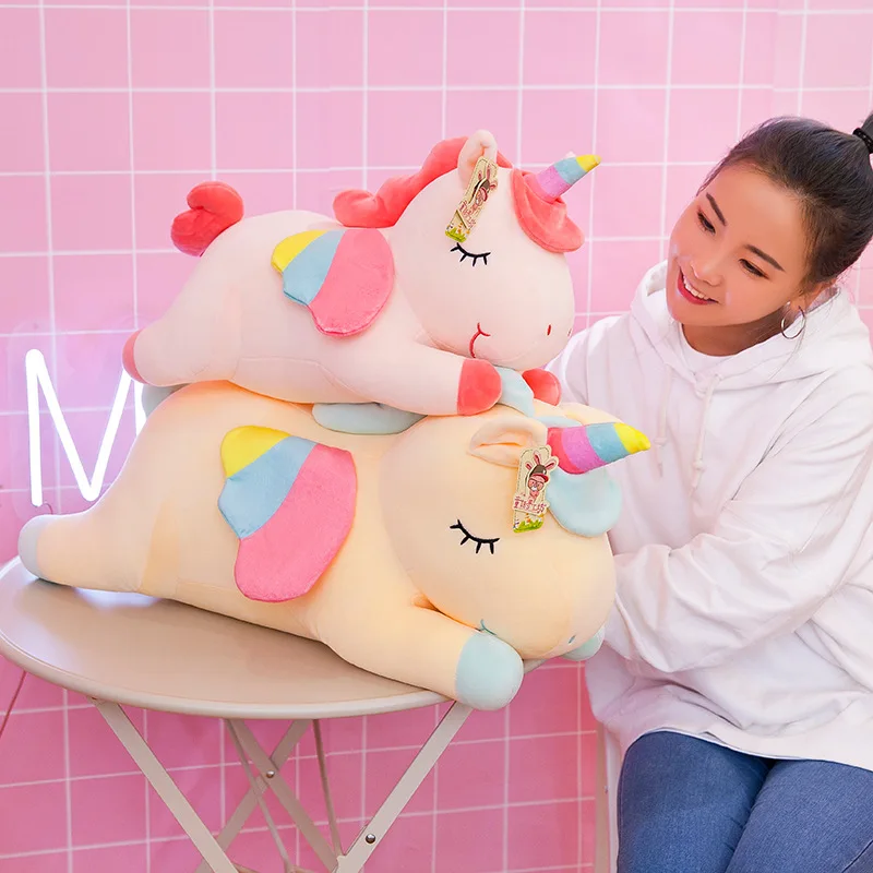 2021 hot sell stuffed plush unicorn toy soft pillow animal horse baby toy unicorn gift Christmas Halloween for children