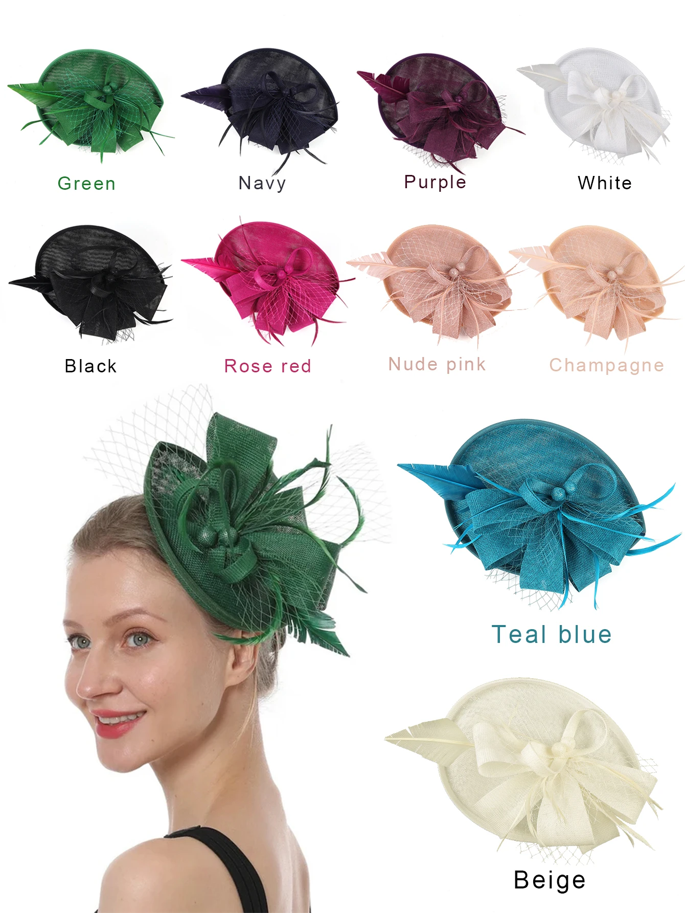 Hot Sell Premium Fascinators Hat for Women Derby Wedding 
