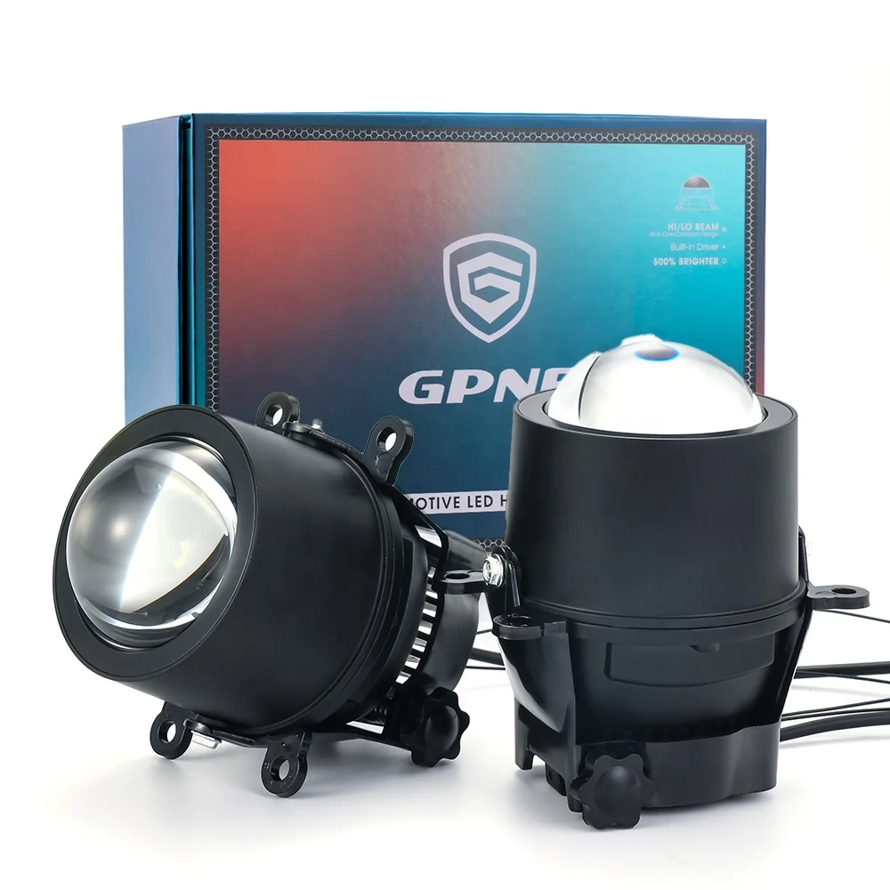 Gpne F8 Led Fog Lights 3 Inch Bi Led Projector Lens Driving Lights Fog