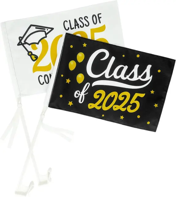 Car Flags Banners 45X30cm Custom Single-sided Digital Printing Polyester Customized Outdoor Parade Decorations Supplies