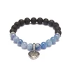 12 8mm lava&blue aventurine