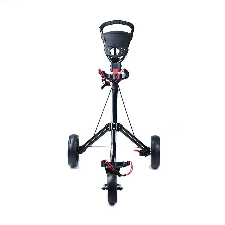 Golf Push Cart Swivel Foldable Wheel Push Pull Golf Cart