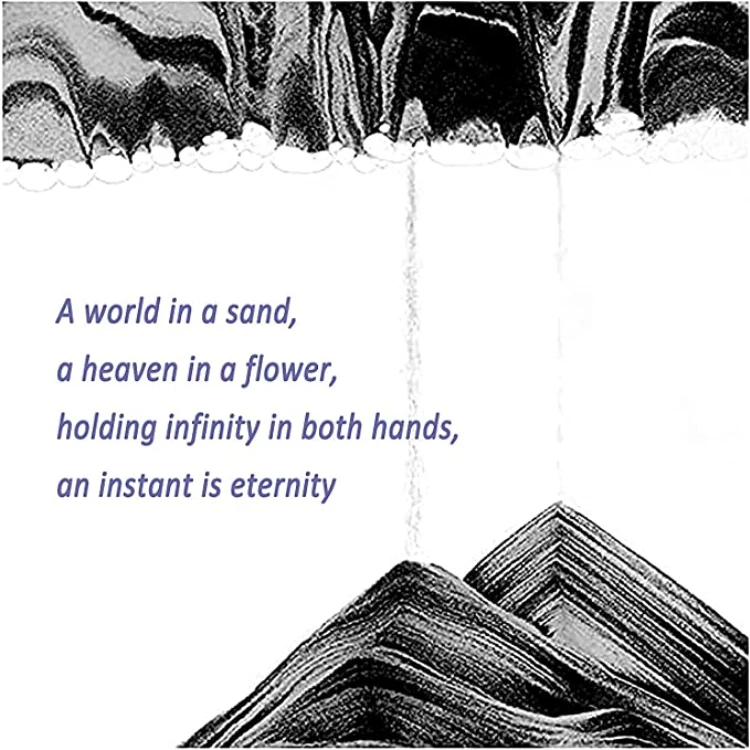 Flowing Sand Painting Frame Moving Sand Round Picture Dynamic 3D Natural Landscape Sand Frame Home Ornament Wall Art