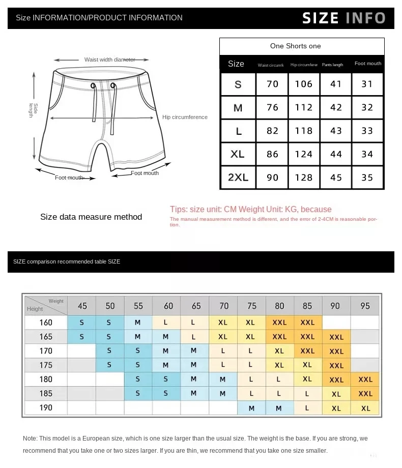 Men's Five-point Pants Gradient Printed Sports Shorts Plus Large Size ...