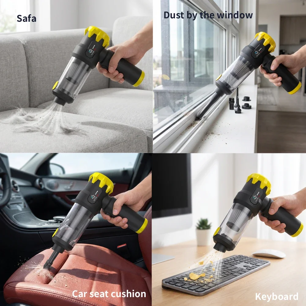 High Power 17000Pa Aspirator for Car Clean Cordless Handheld Vacuum Cleaner Air Duster Portable Rechargeable Car Vacuum Cleaner - view 5