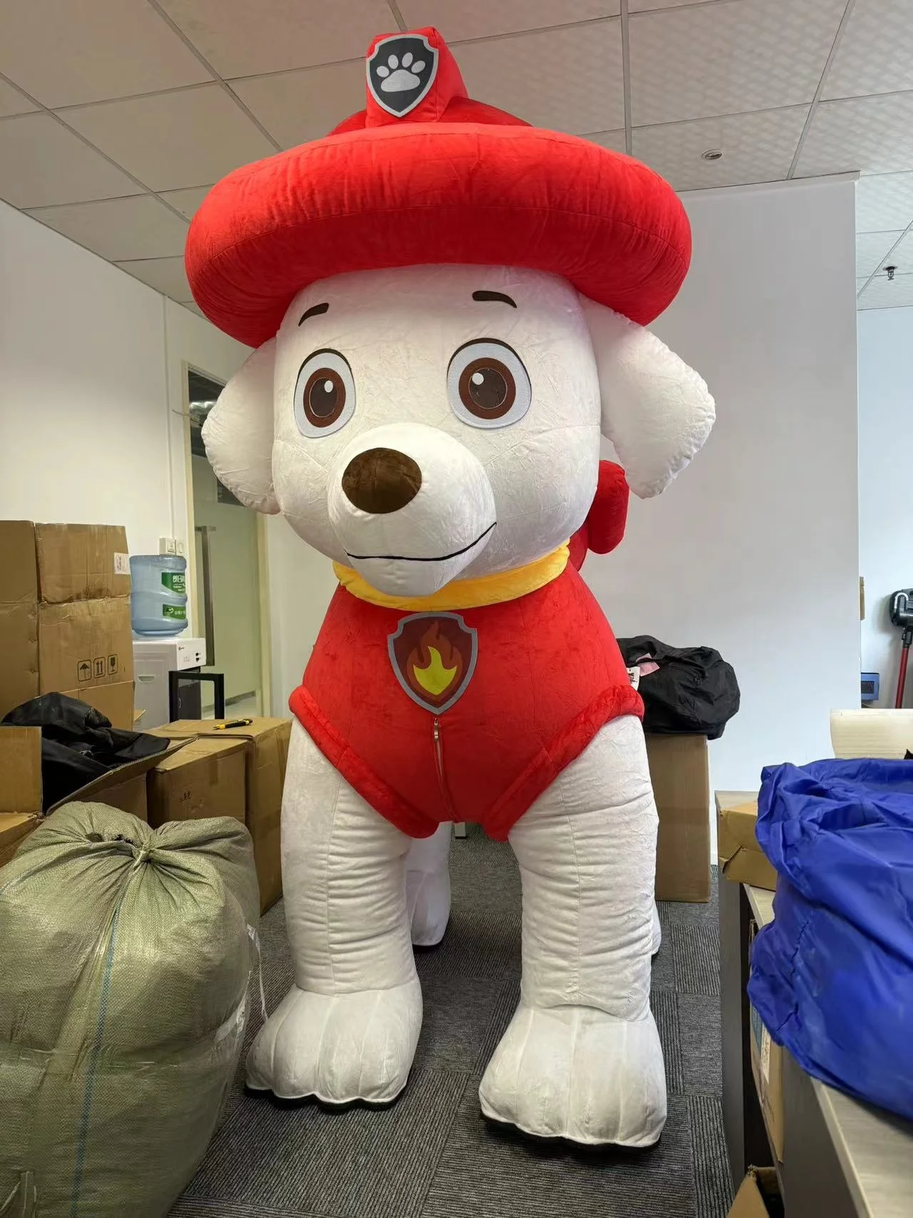 2m/2.6m Running Fun Moving Cartoon PAW Dog Patrol Dog Plush Inflatable Mascot Costume Suit for Adults