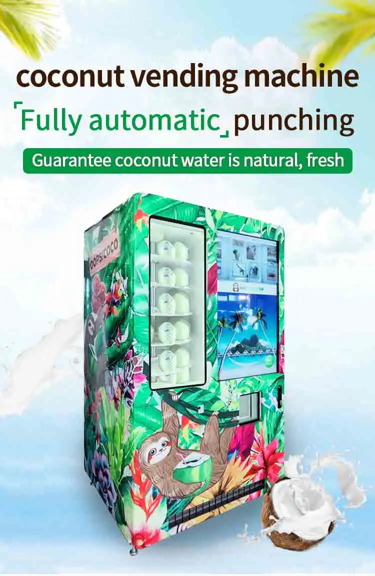 Fresh Coconut Juice Vending Machine Automatic Multifunctional Smart