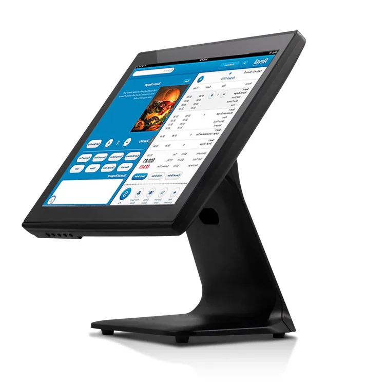 Simple Design Pos System 17 Inch Capacitive Touch Screen LCD Restaurant Cart Advertising Display
