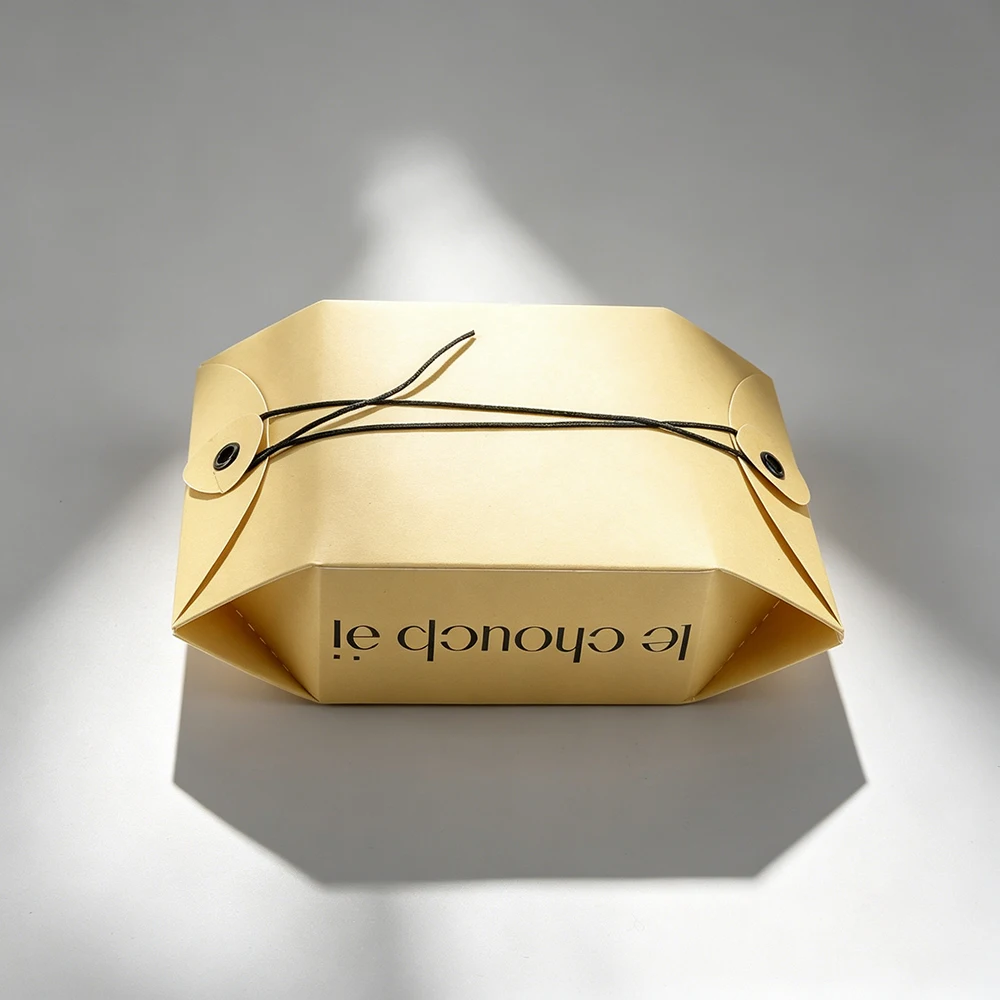 Wholesale  Foldable Cookie Box Kraft Paper Boxes Takeout Food Packing Special Shaped Paper Box