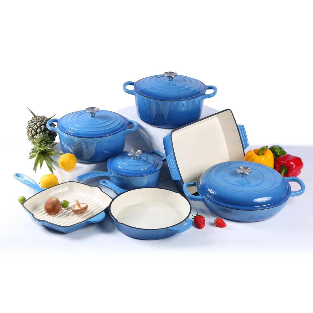 Wholesale Enamel Cast Iron Cookware Cooking Pot Casserole Set Wholesale