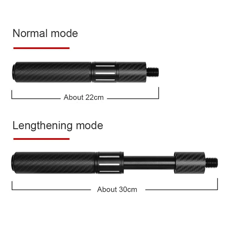 TY Brand High Quality Professional Carbon Fiber Cue Extension Extender Scalable for Fury or How Pool Cue Billiards Accessories