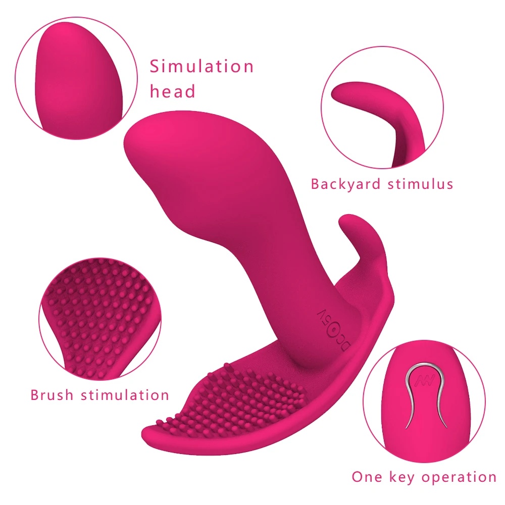 DELITE VIBES Wireless Remote Control Vibrator Panty Anal Multiple Dual g Spot Clitoris Wearable Double-ended Invisible Wear Fans