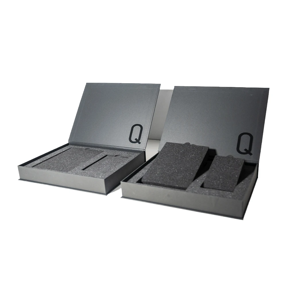 product premium uv printing rigid book shaped foam insert flip custom book shape phone electronic tools magnetic packaging box-5