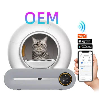 APP Control Self Cleaning Cat Litter Box Toilet Robot Extra Large Smart Automatic Cat Litter Box Self Cleaning For Multiple Cats