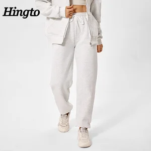 New Custom Logo 330 GSM Sweatpants Loose Heavy Joggers Pants Women Sportswear Cotton Gym Classic Straight Leg Joggers for Women