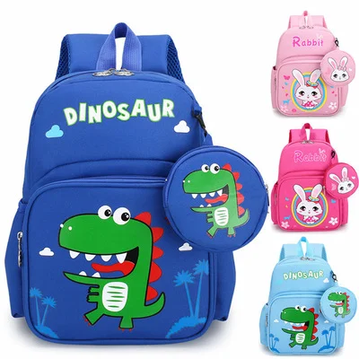 2023 Kids School Backpack New Cute Design Rabbit Dinosaur Print Kids ...