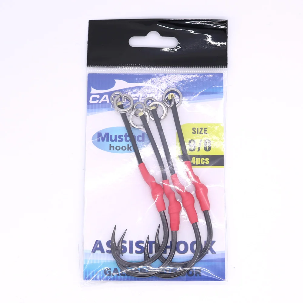 Mustad Assist Hook 3/0 5/0 7/0 8/0 9/0 Slow Jigging Hook Split Ring ...