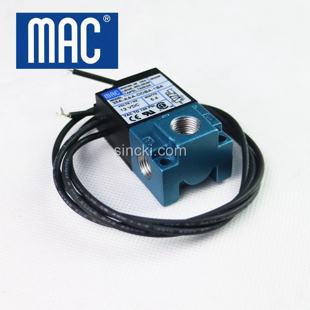 MAC Type 35 Series Direct Solenoid and Pilot Operated Valve Used for Air Lubricator in Machinery Applications