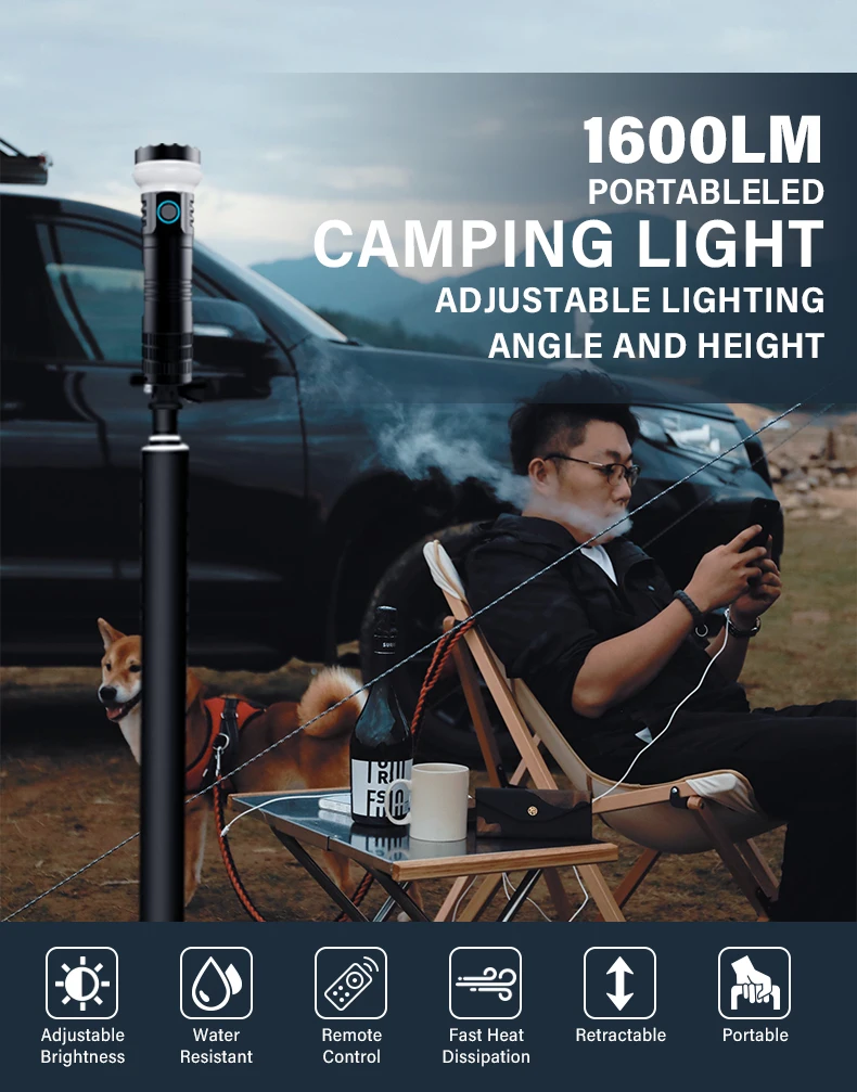 High Power 26650 Conjoined Battery Recharge  Flashlight Zoom Handheld Waterproof Led Torch Light Super Bright Led Flashlight