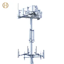 30M Telescopic Antenna Communications Tower Monopole