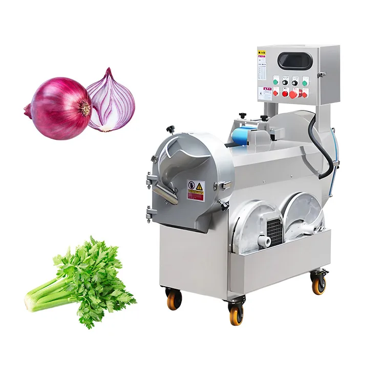 Fully Automatic New Vegetable Cutter Efficiently Slicing Vegetables Into Various Shapes Sizes and Ingredients