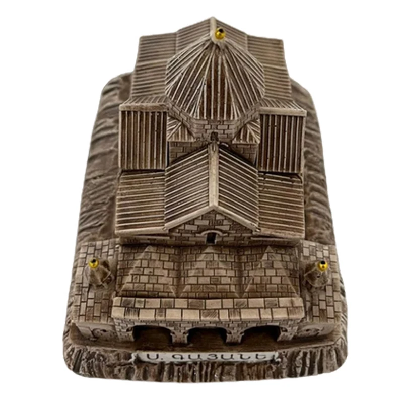 Custom Plaster Famous Architecture Buildings Model Gypsum Sculpture Resin Saint Gayane Church Replica Miniature