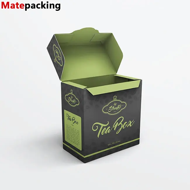 Tea Box Packaging Tuck End Custom Design Logo Luxury Matte Tea Box For ...