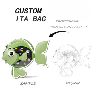 CUstom Cute Goldfish Decoration Girls PVC Display School Ita Bag High Quality Detachable Strap Stylish Ita Backpack