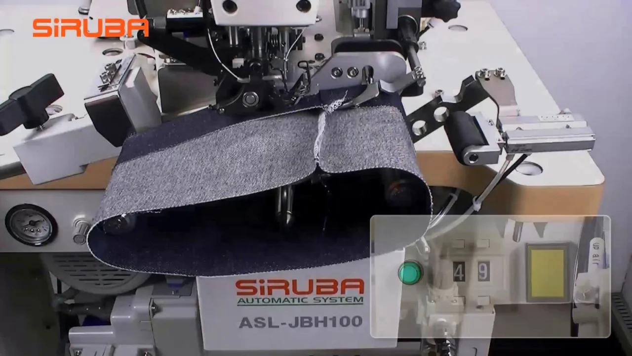 SiRUBA Automatic Jeans Bottom Hemming Machine Designed to Roll up the Bottom of the Legs of Jeans Trousers