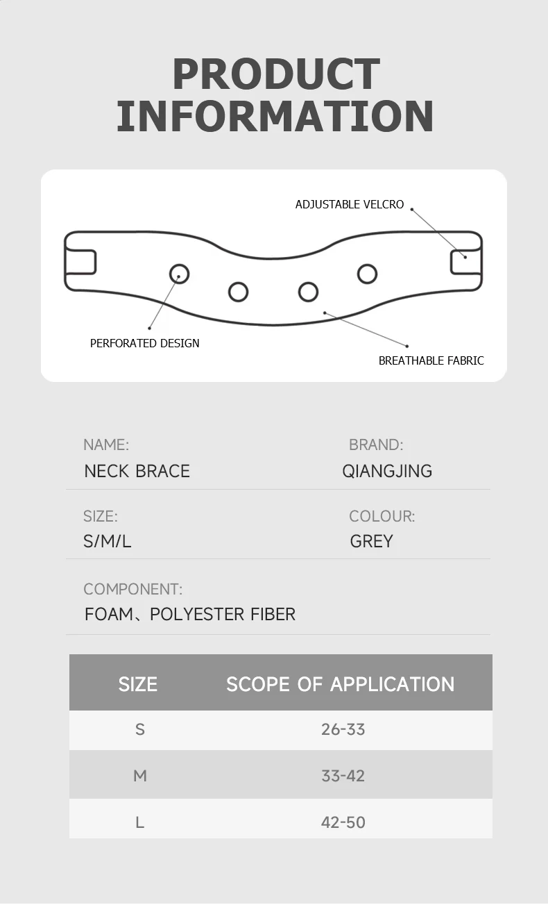 Soft Cervical Collar Neck Brace Supports Pillow Head And Neck Brace For