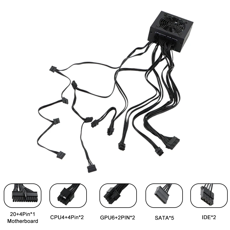 Лидер продаж блок питания APFC ATX компьютерный Импульсный 600 Вт полностью модульный 750 для