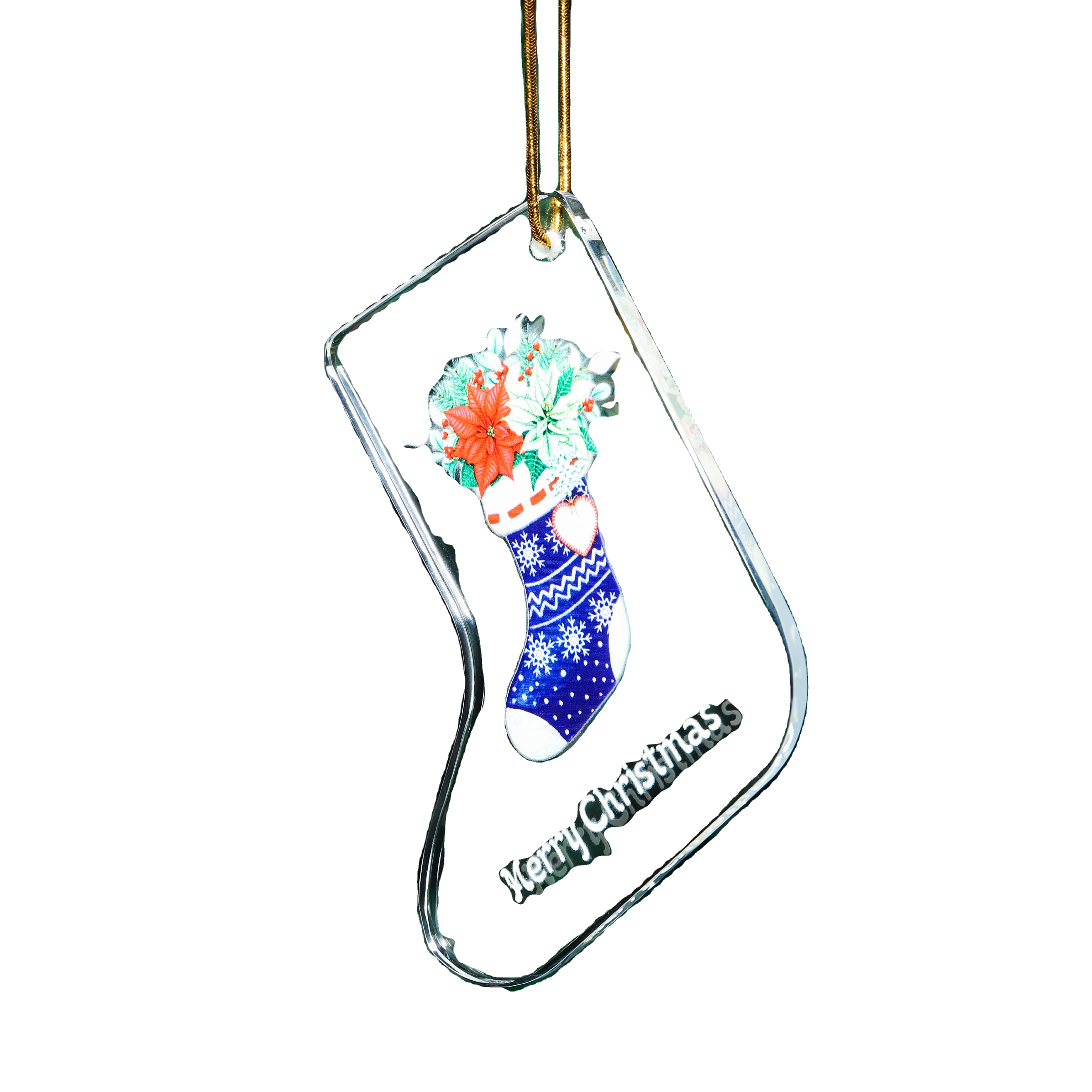 Hot sale crystal glass hanging ornaments christmas  tree decoration  gifts for girlfriend kids