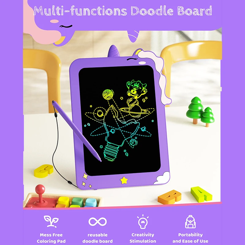 LCD Writing Board Learning Education Toy Children's Writing and Drawing Board Girl's Toy Children's Magic Blackboard