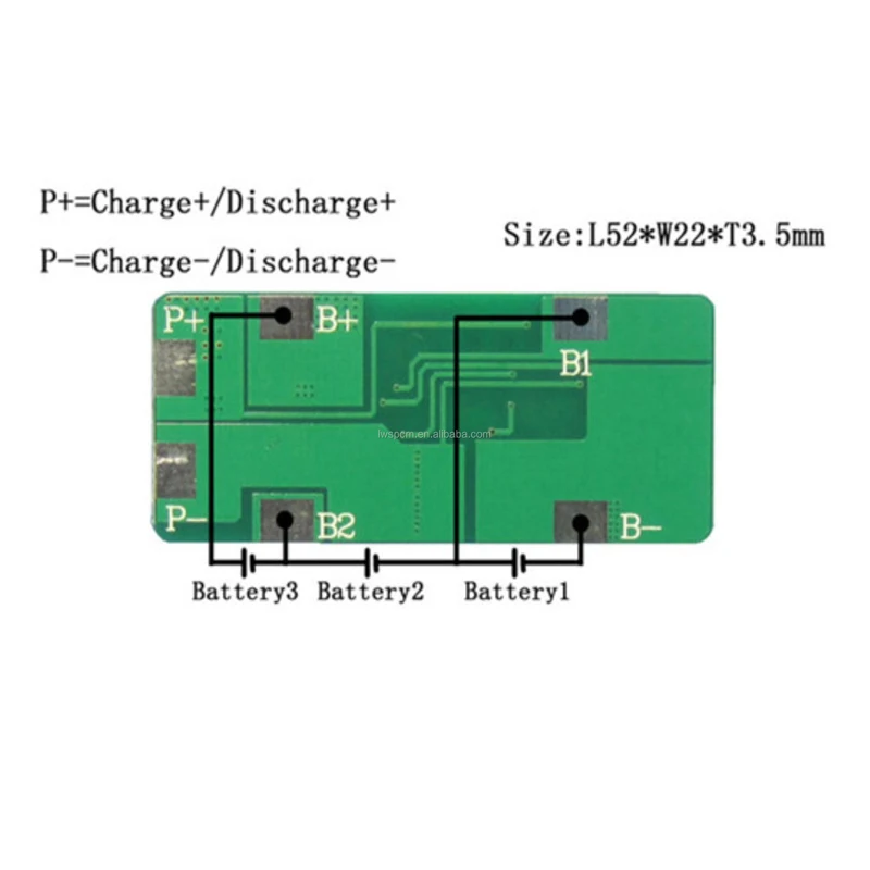 LWS 3s Lithium Active Balancer Smart BMS Lifepo4 10a 12a Control 18350 Battery Pack Pcba Board BMS