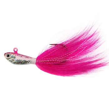Wholesale 1oz Jig Head Bucktail Fishing Lures Black Wholesale White – Metal Jig – view 2