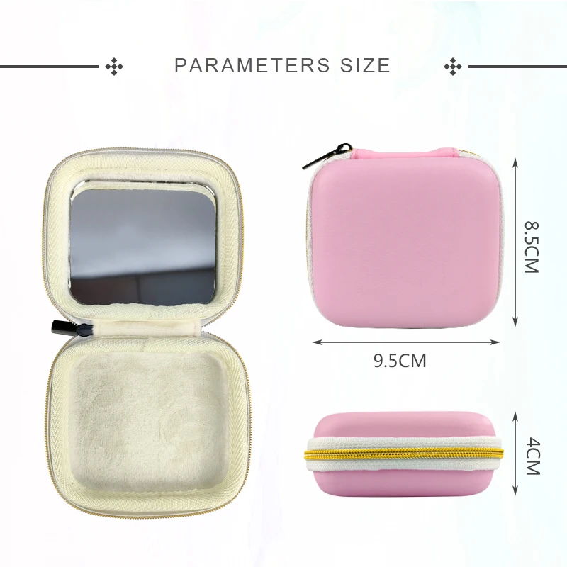 High Quality Mini Vanity Kits Fashion Colorful Makeup Pouch Portable Mirror Cosmetic Bag details