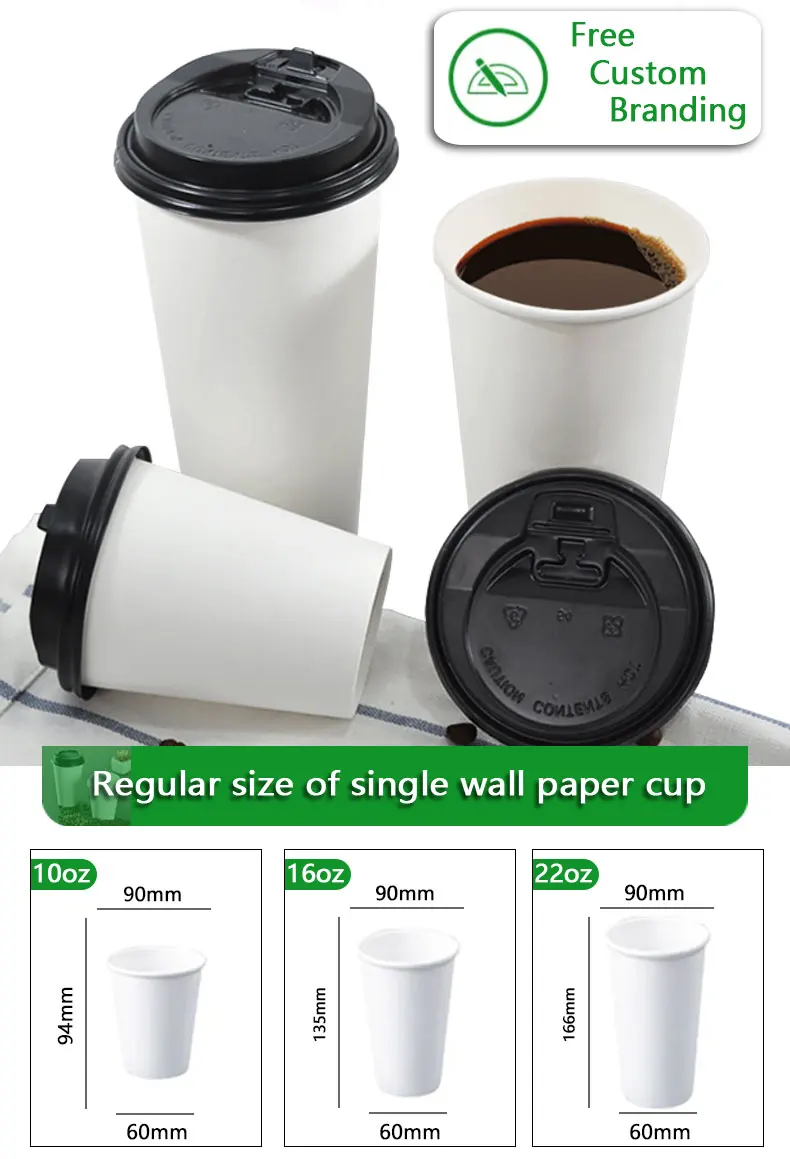 Brown Kraft Paper Single And Double Layer Disposable Printing Coffee ...