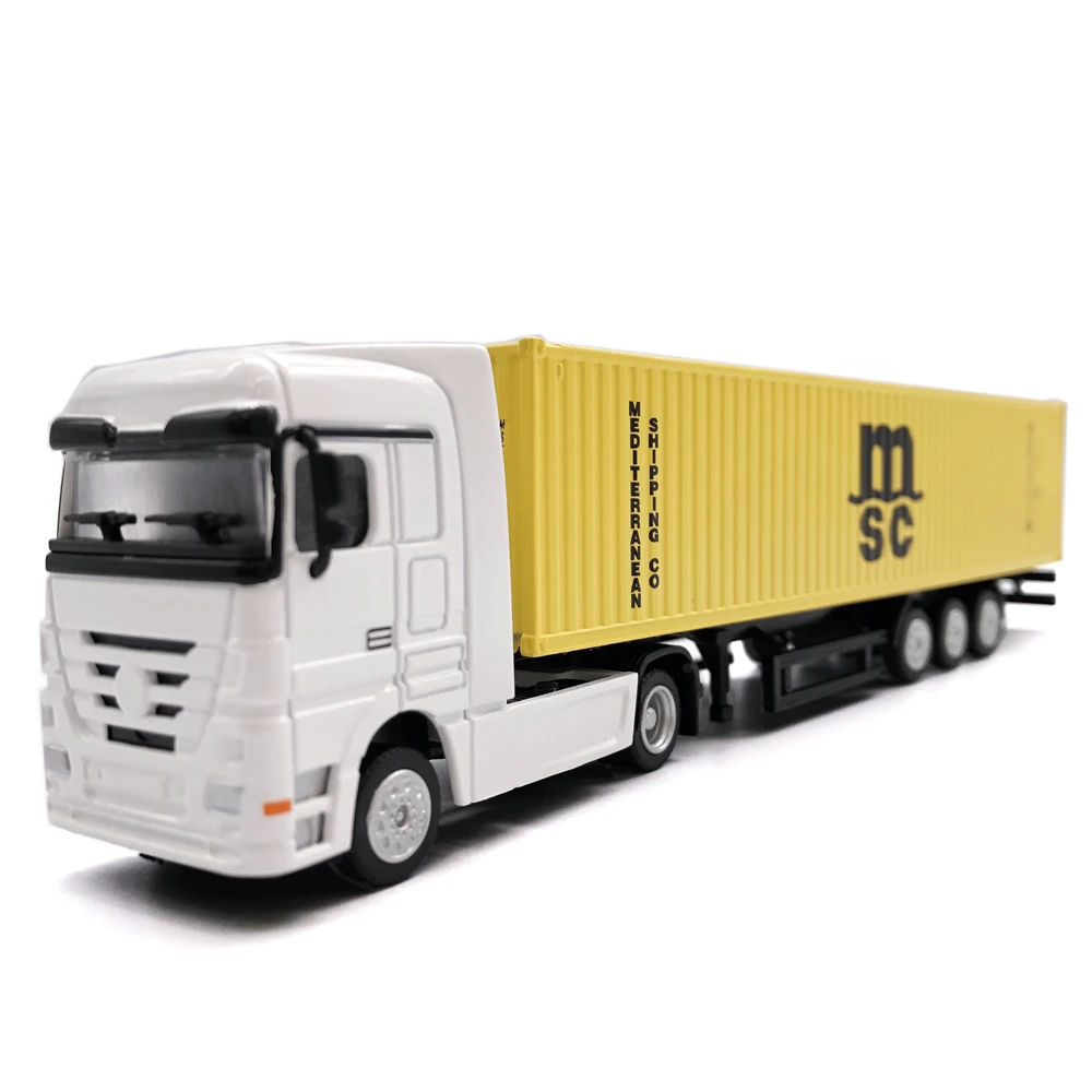 【A】19cm MSC SHIPPING Truck model 1:87 Container truck model O.A.S ship model