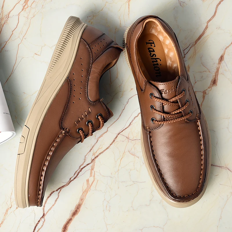 Leather Shoes Manufacturer Sell High Quality Breathable Casual Elegant
