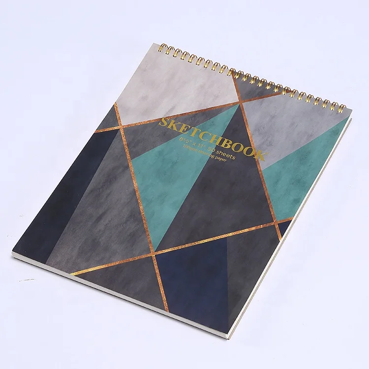 Custom Print Wholesale Spiral Notebook Sketchbook Drawing Book Sketch
