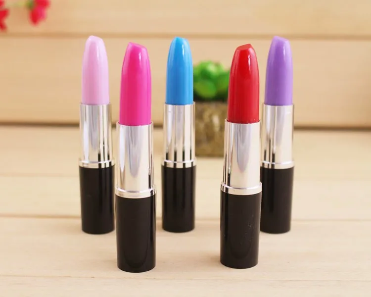 Новинка дизайн Студент Дети записи канцелярские мини пластик ручка с Индивидуальные Логотип Мода Губная Помада Форма
