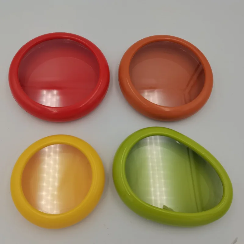 4packs Reusable Fruit and Vegetable Storage Containers Plastic Food Savers Fresh Stretch Pod Lemon Keeper Tomato Holder